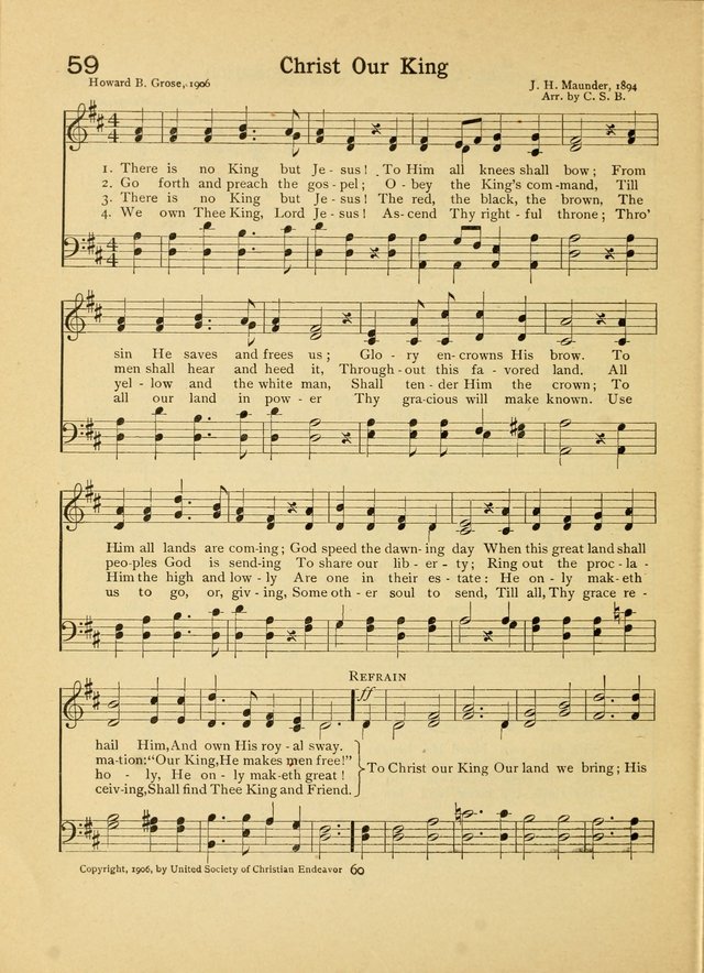 Junior Carols: a collection of sacred songs for Junior Societies, Sunday Schools, the Home Circle page 60