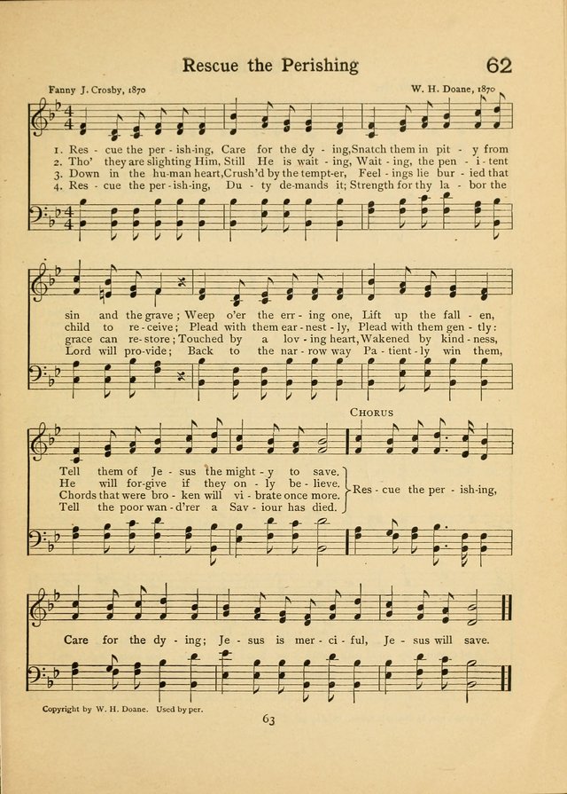 Junior Carols: a collection of sacred songs for Junior Societies, Sunday Schools, the Home Circle page 63