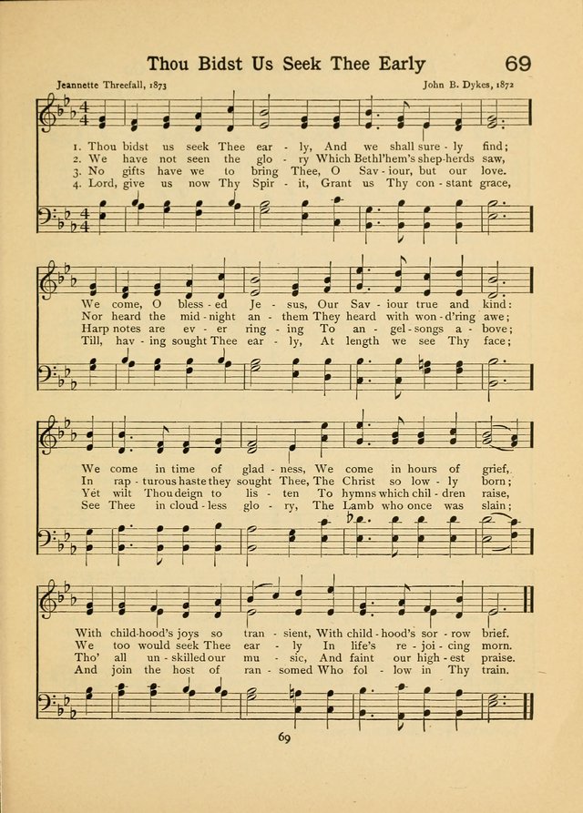 Junior Carols: a collection of sacred songs for Junior Societies, Sunday Schools, the Home Circle page 69