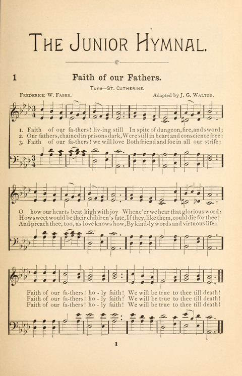 The Junior Hymnal page 1