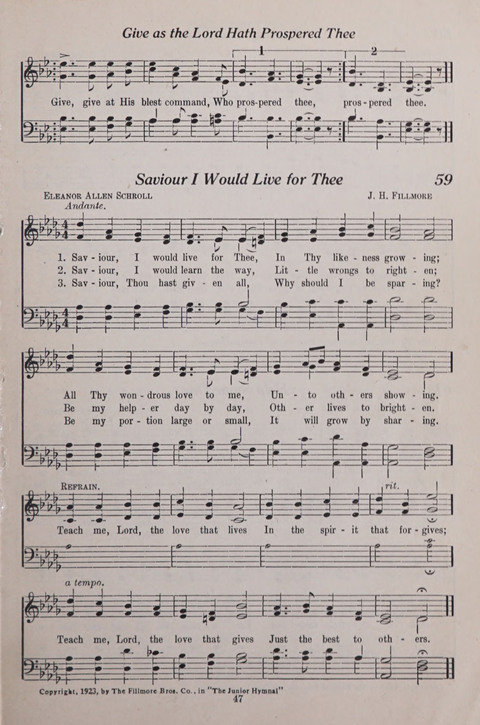 The Junior Hymnal page 47