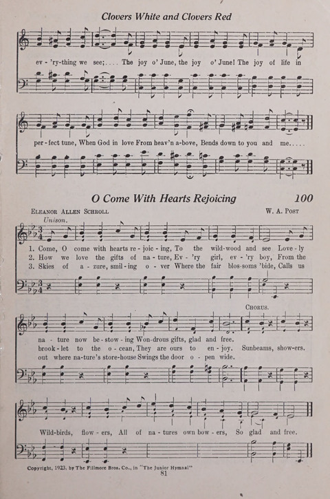 The Junior Hymnal page 81