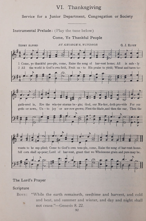 The Junior Hymnal page 92