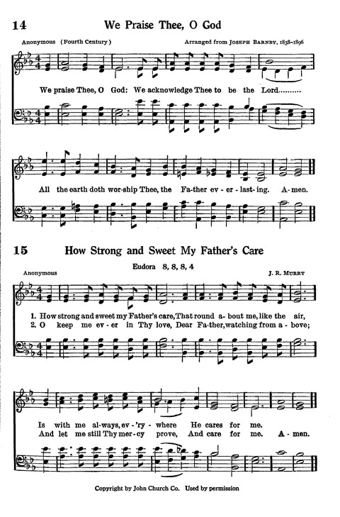 Junior Hymns and Songs: for use in Church School, Sunday Session, Week Day Session, Vacation Session, Junior Societies (Judson Ed.) page 15