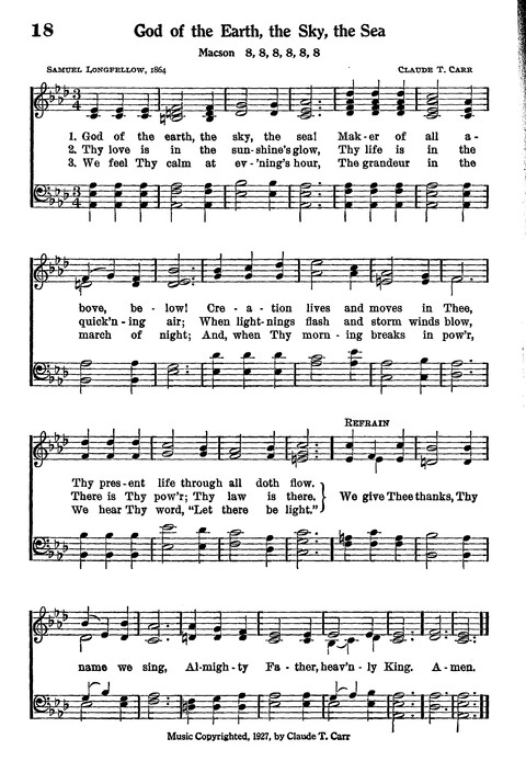 Junior Hymns and Songs: for use in Church School, Sunday Session, Week Day Session, Vacation Session, Junior Societies (Judson Ed.) page 18