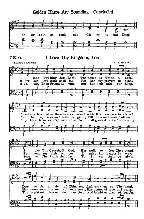 Junior Hymns and Songs: for use in Church School, Sunday Session, Week Day Session, Vacation Session, Junior Societies (Judson Ed.) page 73