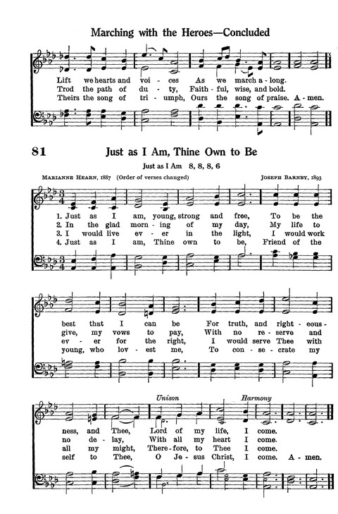 Junior Hymns and Songs: for use in Church School, Sunday Session, Week Day Session, Vacation Session, Junior Societies (Judson Ed.) page 81