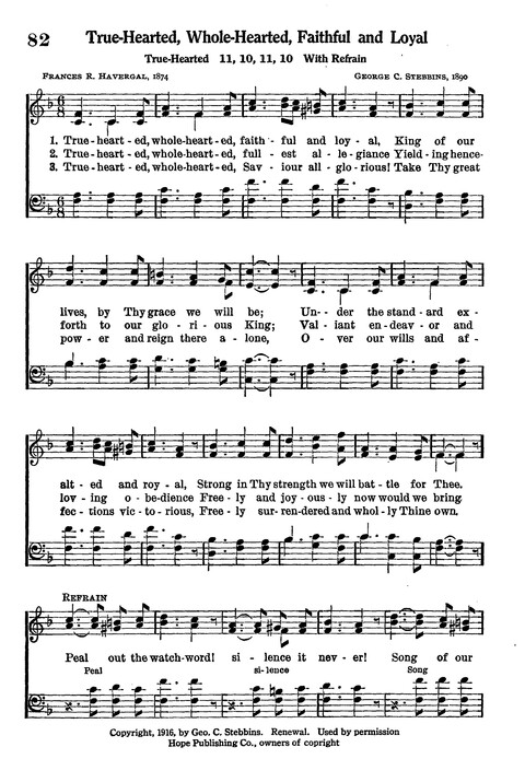 Junior Hymns and Songs: for use in Church School, Sunday Session, Week Day Session, Vacation Session, Junior Societies (Judson Ed.) page 82
