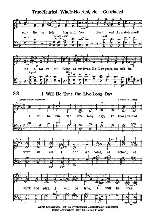 Junior Hymns and Songs: for use in Church School, Sunday Session, Week Day Session, Vacation Session, Junior Societies (Judson Ed.) page 83