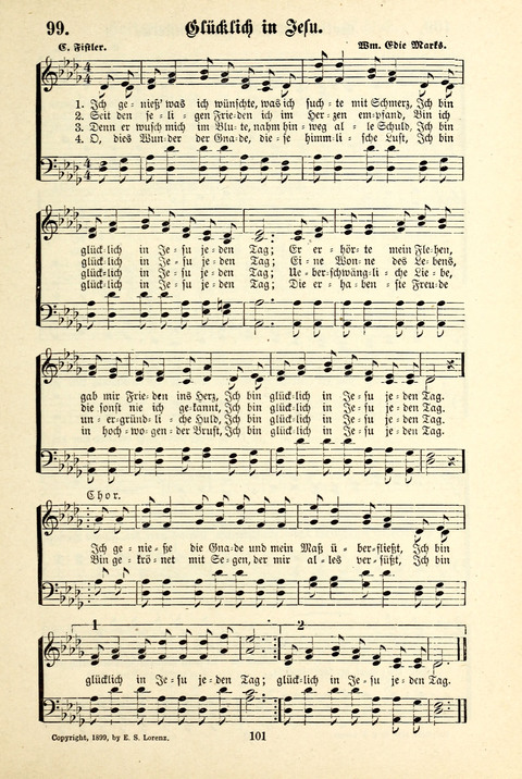 Jubel-Klänge: eine Sammlung geistlicher Lieder für Sonntagschulen und Jugendvereine page 101