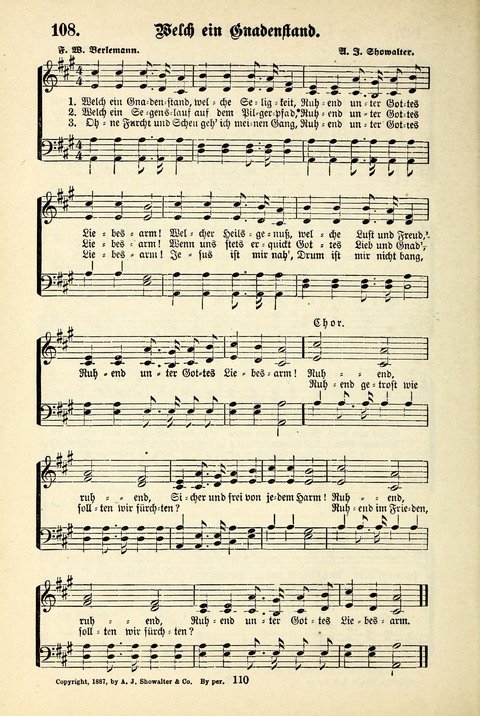 Jubel-Klänge: eine Sammlung geistlicher Lieder für Sonntagschulen und Jugendvereine page 110