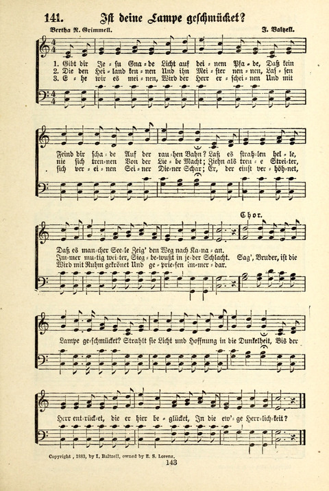 Jubel-Klänge: eine Sammlung geistlicher Lieder für Sonntagschulen und Jugendvereine page 143