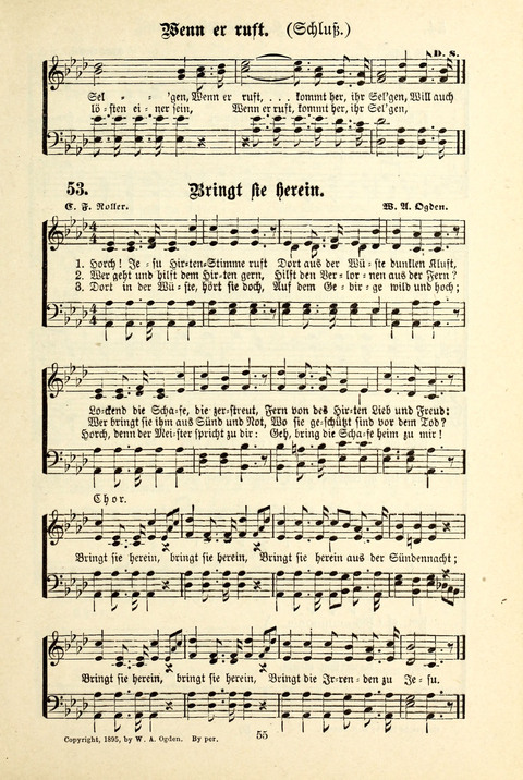 Jubel-Klänge: eine Sammlung geistlicher Lieder für Sonntagschulen und Jugendvereine page 55