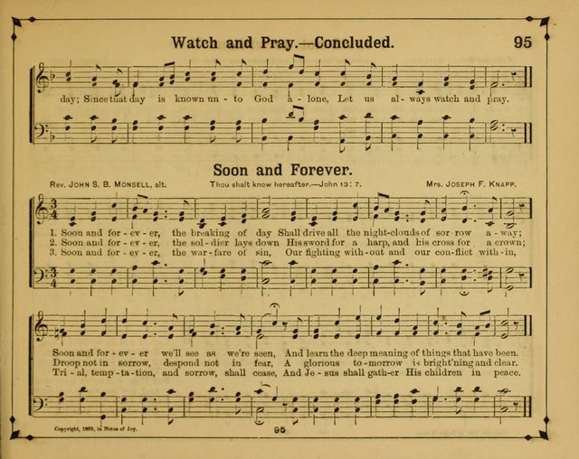 Joyful Lays: a new collection of songs, prepared and adapted for the Sunday School page 100