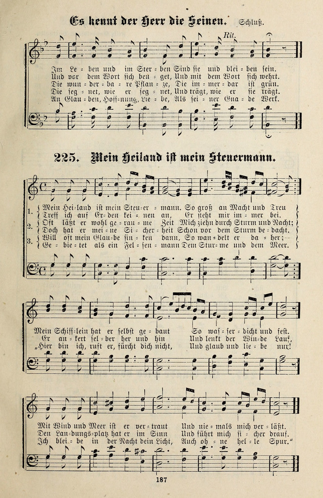 Jugendharfe: Liederbuch für Christliche Vereine, Kirchenchöre, und Sonntagsschulen page 187