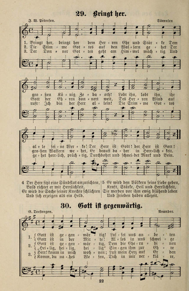 Jugendharfe: Liederbuch für Christliche Vereine, Kirchenchöre, und Sonntagsschulen page 22