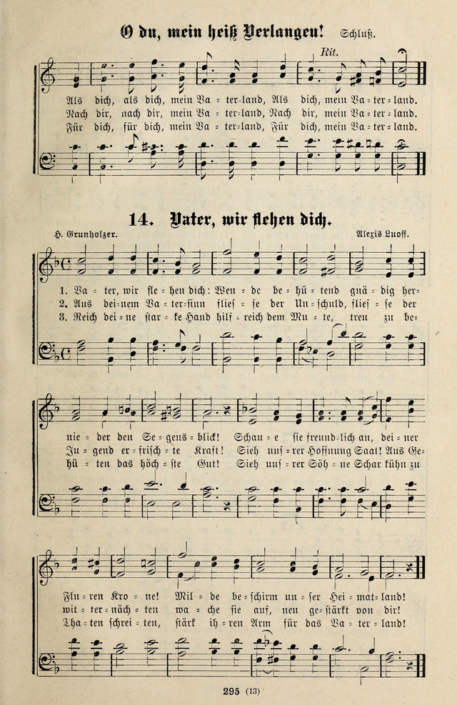 Jugendharfe: Liederbuch für Christliche Vereine, Kirchenchöre, und Sonntagsschulen page 295