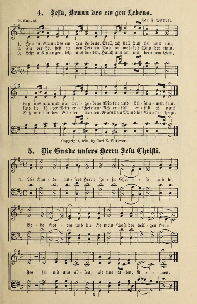 Jugendharfe: Liederbuch für Christliche Vereine, Kirchenchöre, und Sonntagsschulen page 3