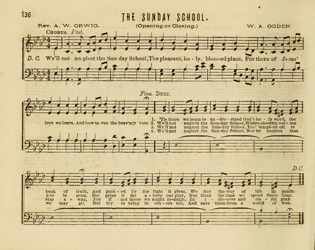 Joyful Songs: a choice collection of new Sunday School music page 136