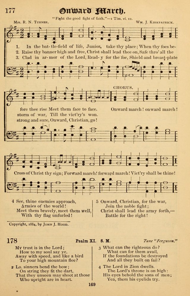 Junior Songs: a collection of sacred hymns and songs; for use in meetings of junior societies, Sunday Schools, etc. page 167
