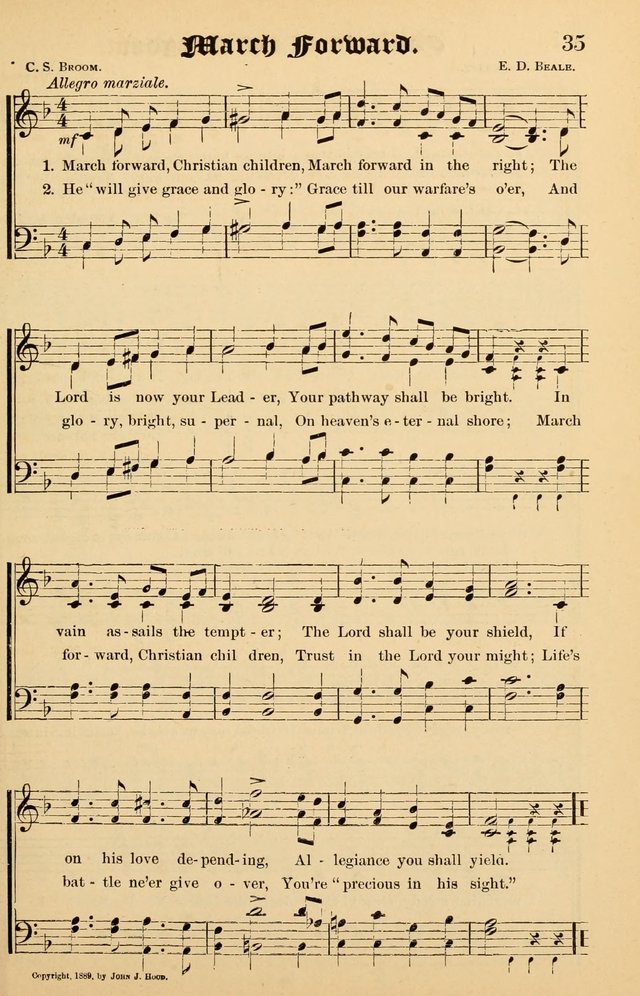 Junior Songs: a collection of sacred hymns and songs; for use in meetings of junior societies, Sunday Schools, etc. page 33