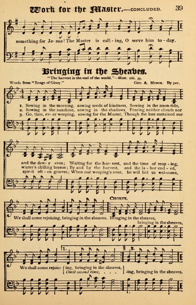 Junior Songs: a collection of sacred hymns and songs; for use in meetings of junior societies, Sunday Schools, etc. page 37