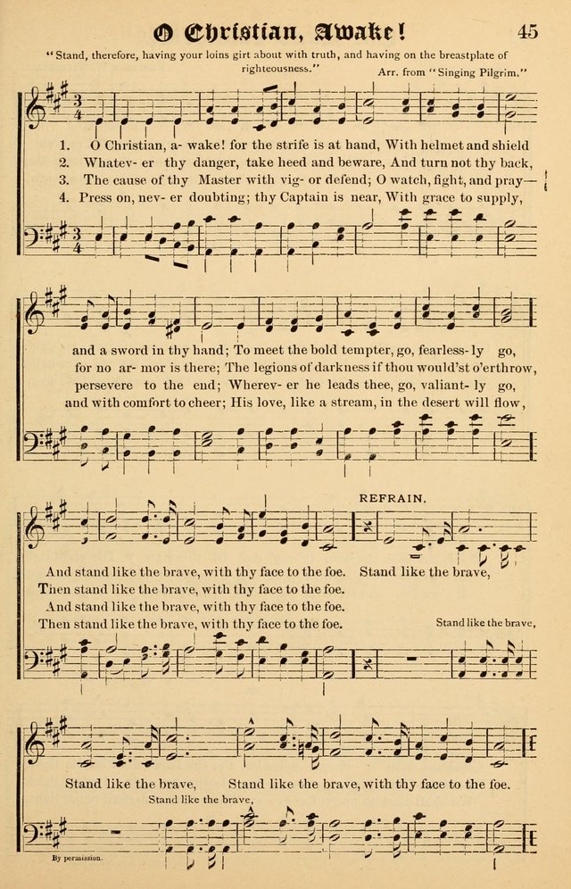 Junior Songs: a collection of sacred hymns and songs; for use in meetings of junior societies, Sunday Schools, etc. page 45