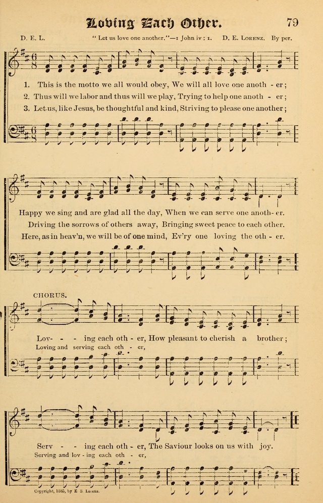 Junior Songs: a collection of sacred hymns and songs; for use in meetings of junior societies, Sunday Schools, etc. page 79