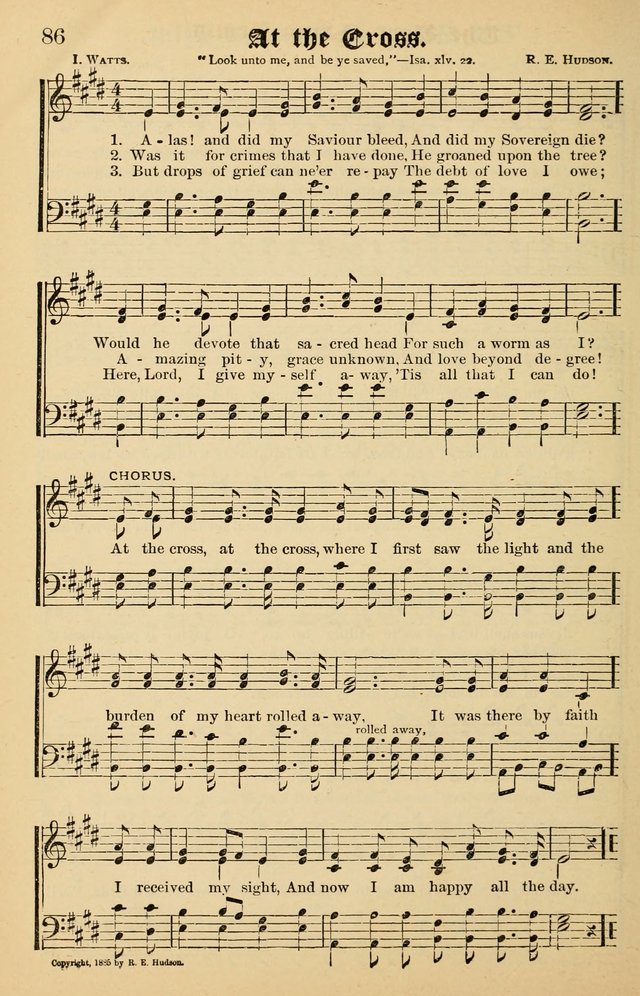 Junior Songs: a collection of sacred hymns and songs; for use in meetings of junior societies, Sunday Schools, etc. page 86