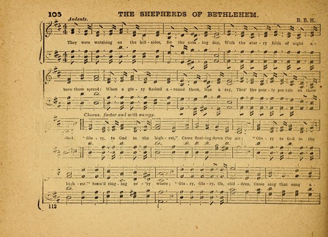 The Jewel: a selection of hymns and tunes for the Sabbath school, designed as a supplement to "The Gem" page 112