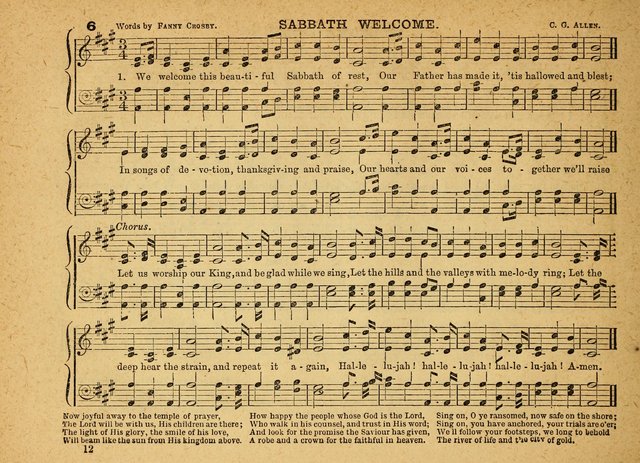 The Jewel: a selection of hymns and tunes for the Sabbath school, designed as a supplement to "The Gem" page 12