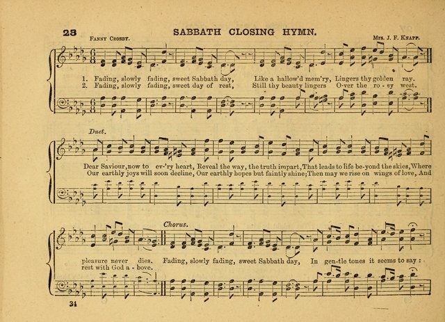 The Jewel: a selection of hymns and tunes for the Sabbath school, designed as a supplement to "The Gem" page 34