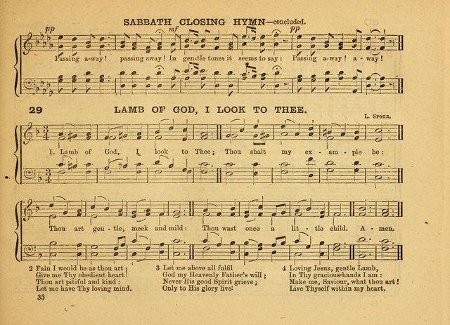 The Jewel: a selection of hymns and tunes for the Sabbath school, designed as a supplement to "The Gem" page 35