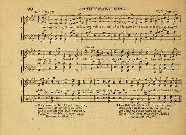 The Jewel: a selection of hymns and tunes for the Sabbath school, designed as a supplement to "The Gem" page 44