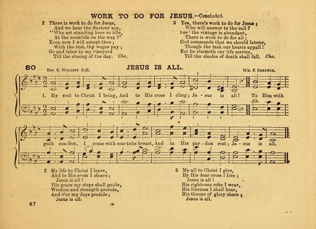The Jewel: a selection of hymns and tunes for the Sabbath school, designed as a supplement to "The Gem" page 87