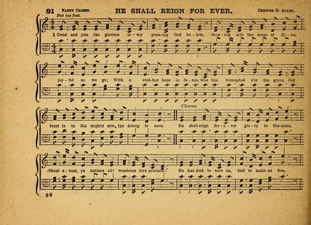 The Jewel: a selection of hymns and tunes for the Sabbath school, designed as a supplement to "The Gem" page 98