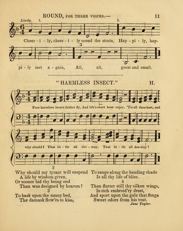 Juvenile Songs: religious, moral and sentimental, with brief exercises, adapted to the purposes of primary instruction page 11