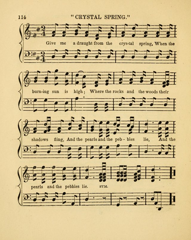 Juvenile Songs: religious, moral and sentimental, with brief exercises, adapted to the purposes of primary instruction page 114