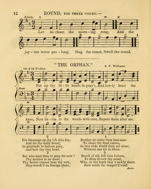 Juvenile Songs: religious, moral and sentimental, with brief exercises, adapted to the purposes of primary instruction page 12
