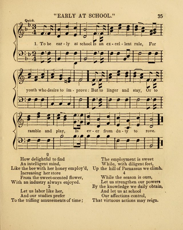 Juvenile Songs: religious, moral and sentimental, with brief exercises, adapted to the purposes of primary instruction page 35