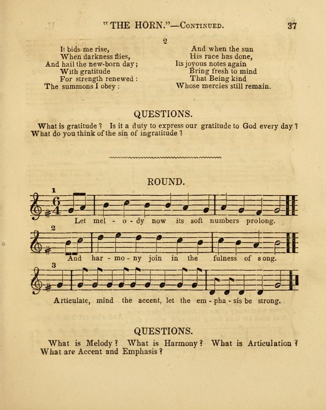 Juvenile Songs: religious, moral and sentimental, with brief exercises, adapted to the purposes of primary instruction page 37