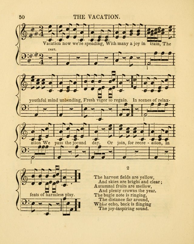 Juvenile Songs: religious, moral and sentimental, with brief exercises, adapted to the purposes of primary instruction page 50