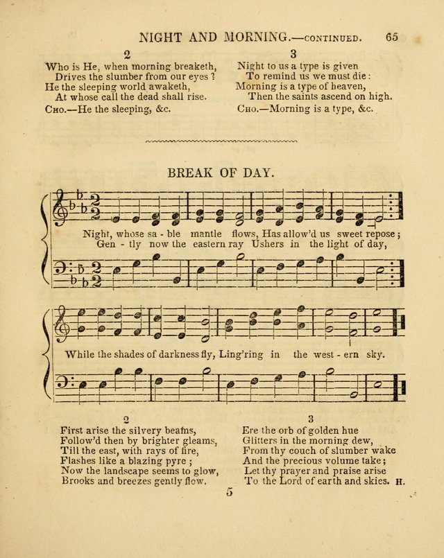 Juvenile Songs: religious, moral and sentimental, with brief exercises, adapted to the purposes of primary instruction page 65