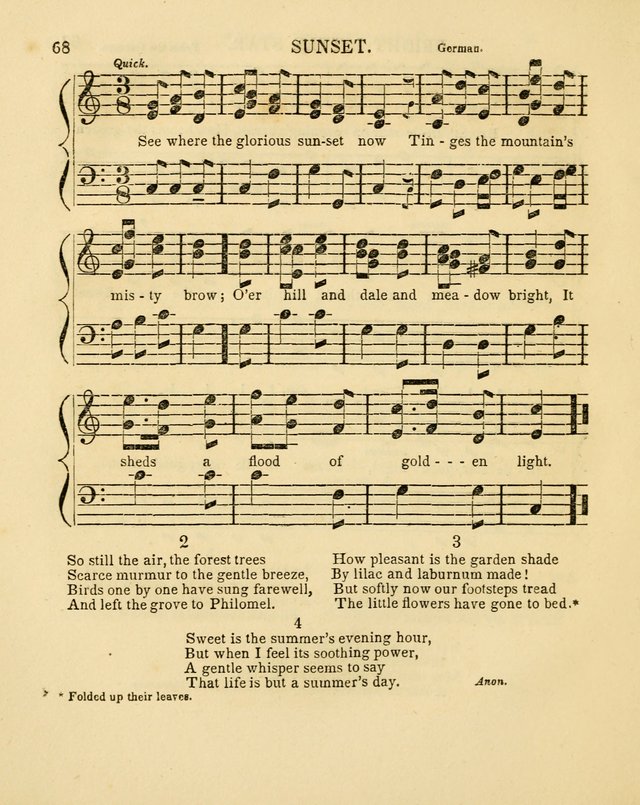 Juvenile Songs: religious, moral and sentimental, with brief exercises, adapted to the purposes of primary instruction page 68