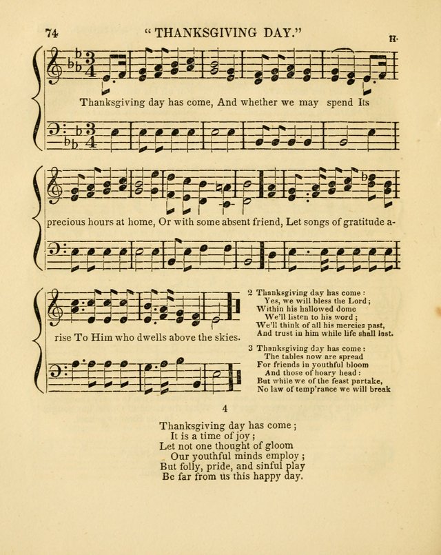 Juvenile Songs: religious, moral and sentimental, with brief exercises, adapted to the purposes of primary instruction page 74