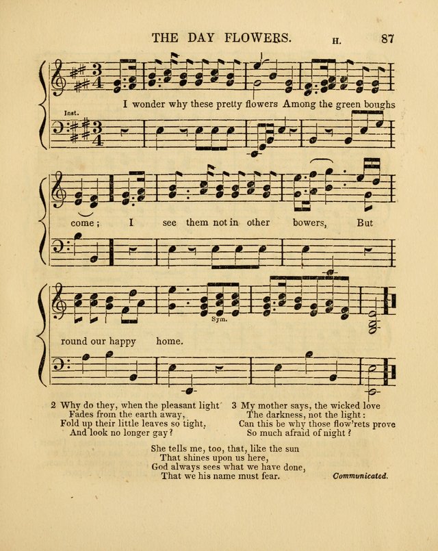 Juvenile Songs: religious, moral and sentimental, with brief exercises, adapted to the purposes of primary instruction page 87