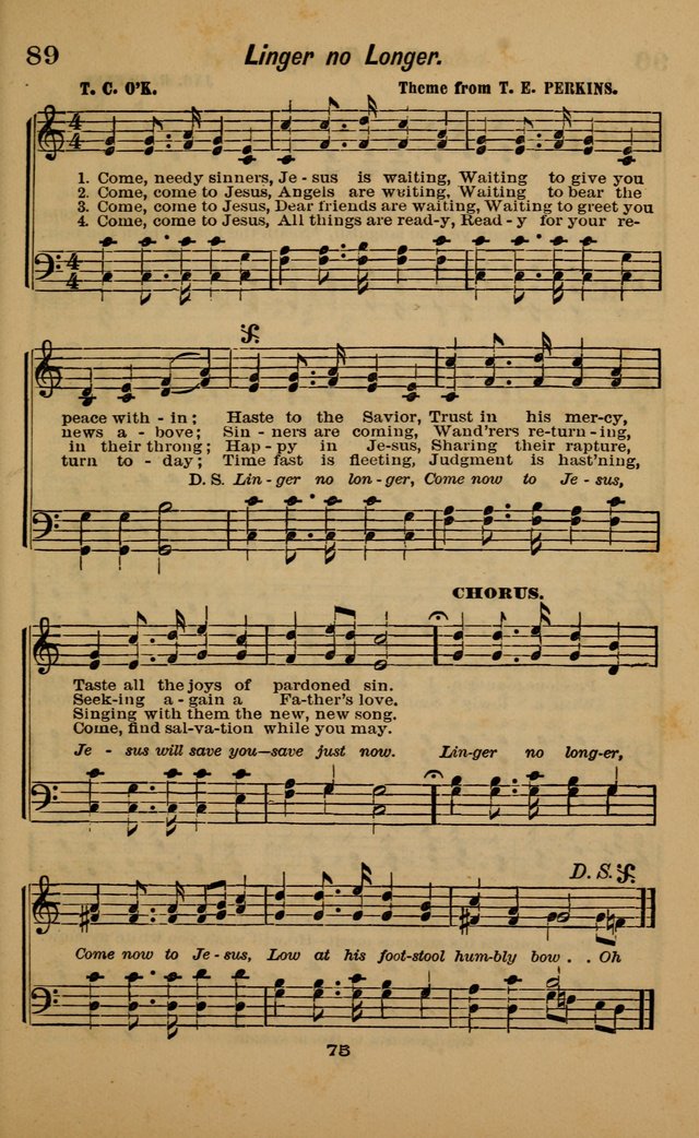 Joy to the World: or, sacred songs for gospel meetings page 75