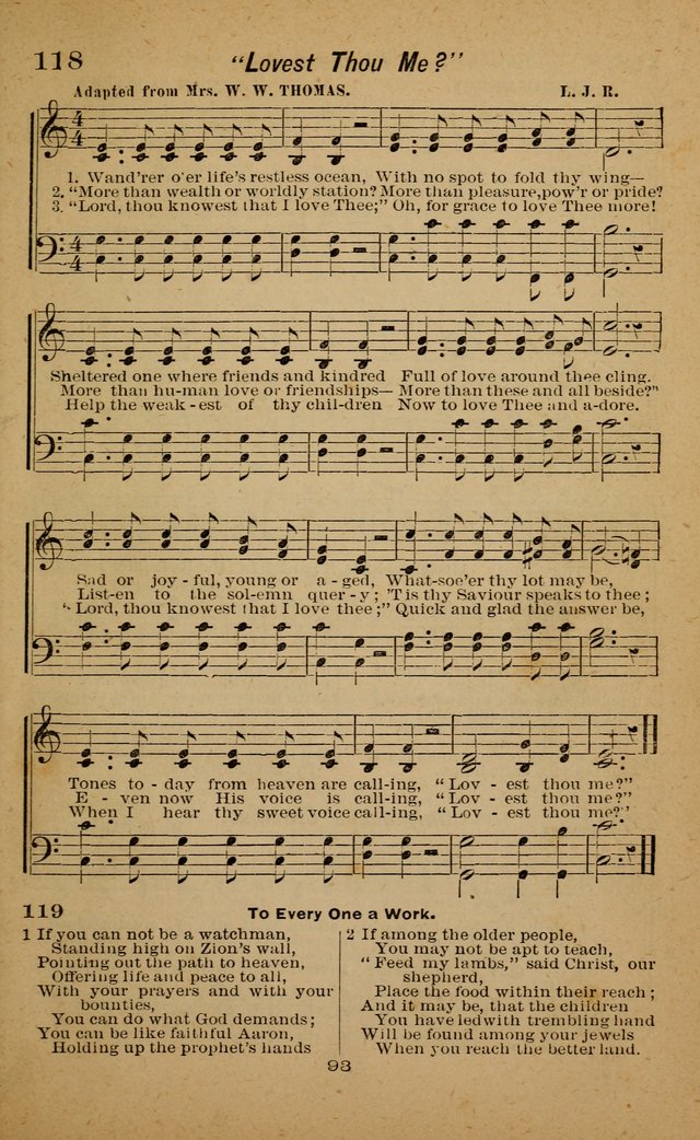 Joy to the World: or, sacred songs for gospel meetings page 93