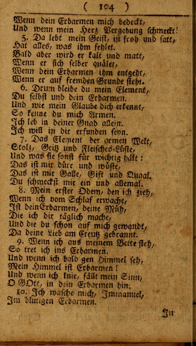 Kleine catechismus des D. Martin Luthers: nebst den gewoÌˆhulichen Morgen-Zisch- und Abend-Gebeten ; welchem die ordnung des heils ... wie auch ... d page 104
