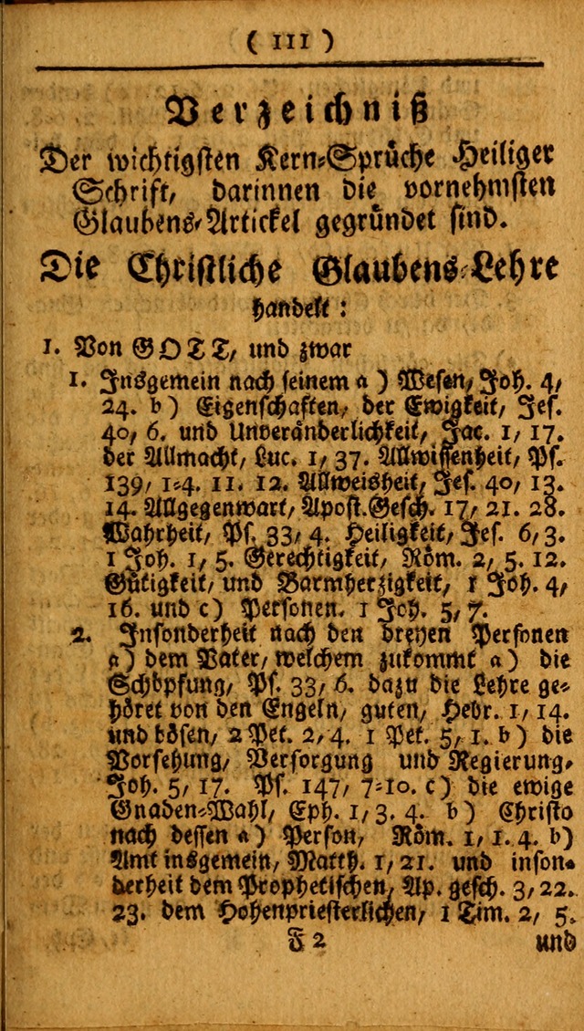 Kleine catechismus des D. Martin Luthers: nebst den gewoÌˆhulichen Morgen-Zisch- und Abend-Gebeten ; welchem die ordnung des heils ... wie auch ... d page 111